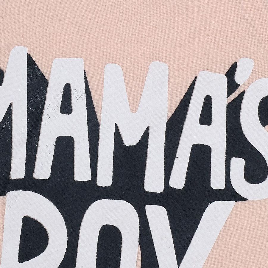 Infants Peach Cotton Round Neck Casual Vest, Peach, large