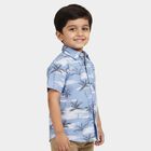 Boys Blue Cotton Half Sleeve Classic Casual Shirt, Light Blue, small