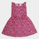 Girls' Cotton Frock, रानी (फ्यूशिया), small image number null