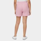 Girls' Pink Vibrant Regular Fit Shorts, गुलाबी, small