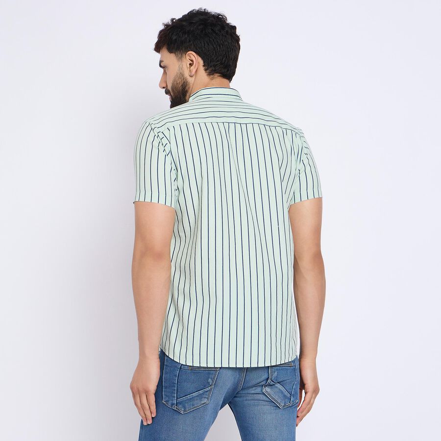 Men's 100% Cotton Casual Shirt , Light Green, large