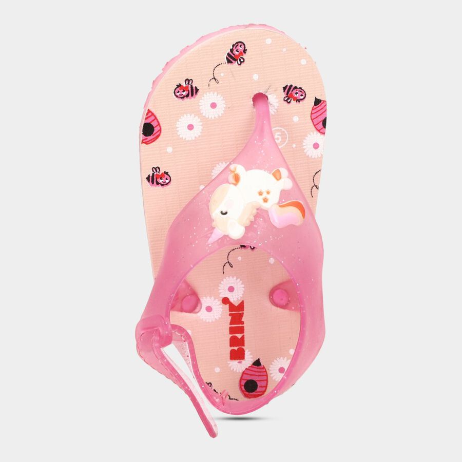 Kids Printed Slippers, गुलाबी, large image number null