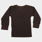 Boys Brown Long Sleeve Thermal, Brown, small