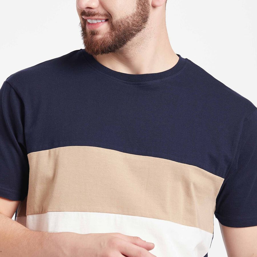Cotton Round Neck T-Shirt, White, large image number null