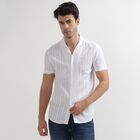 Men's White Cotton Regular Collar Casual Shirt, White, small image number null