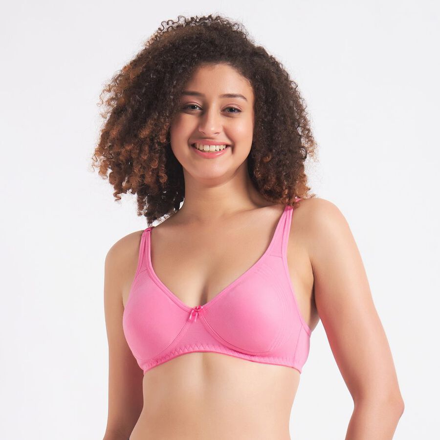 Ladies' Non-Padded Bra, Pink, large image number null