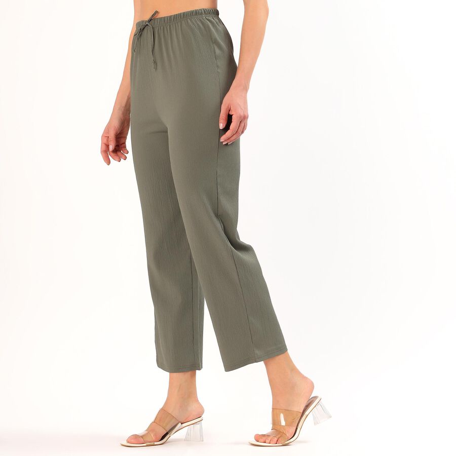 Women's Black Relaxed Fit Tapered Harem Pants, हल्का हरा, large