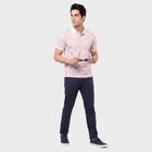 Men's Rust Cotton Polo Neck Floral Printed T-Shirt, Rust, small