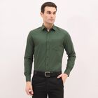 Men's Dark Green Regular Collar Formal Shirt, Dark Green, small image number null