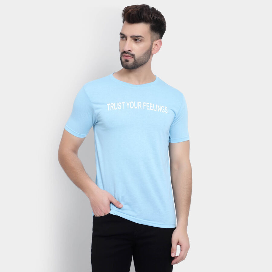 Round Neck T-Shirt, Sky Blue, large image number null