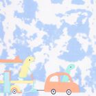 Infants' Blue Round Neck Cartoon Print Baba Suit, Mid Blue, small image number null