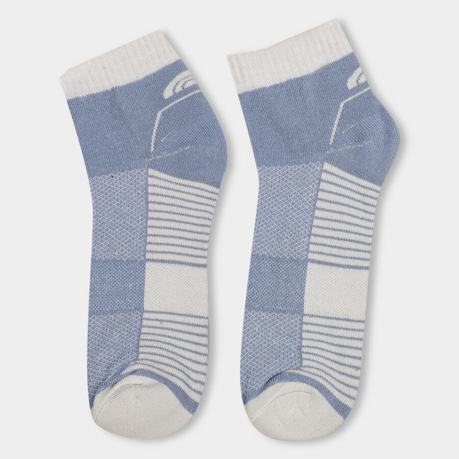 Men's Socks (Pack of 3), Mid Blue, large image number null
