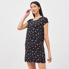 Ladies' Knee Length Nighty, Black, small