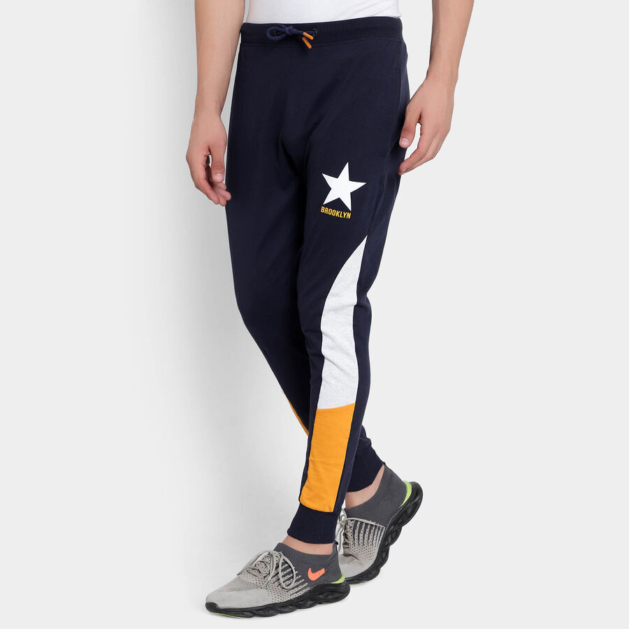 Solid Track Pants, Navy Blue, large image number null
