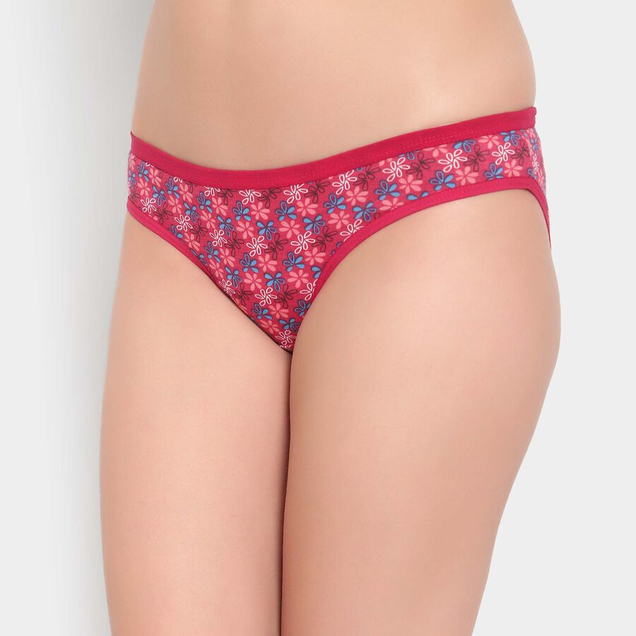 Printed Cotton Panty, Fuchsia, large image number null