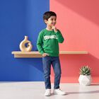 Boys' Green Crew Neck Pullover Sweatshirt, Light Green, small