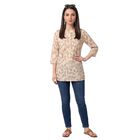 Women's Light Pink Cotton Kurti, Light Pink, small