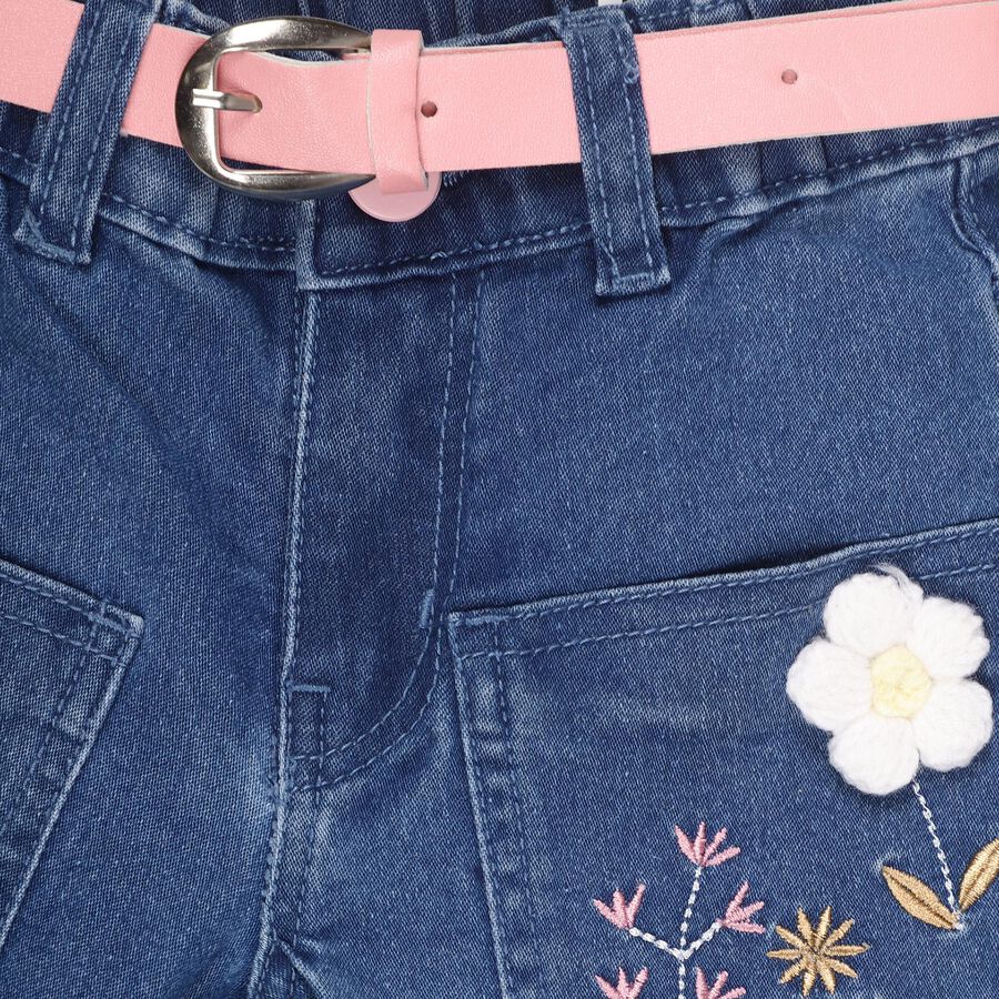 Girls' Jeans, मध्यम नीला, large image number null