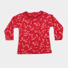 Infants Pink Cotton Round Neck Regular T-Shirt, गुलाबी, small