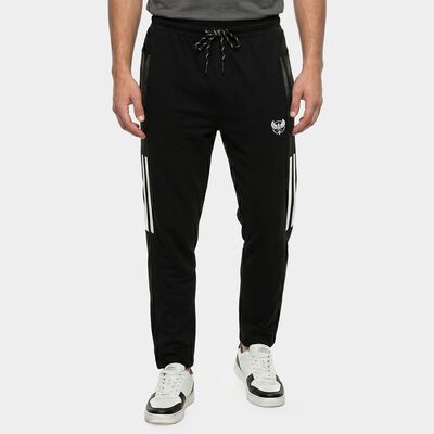 Men's Black Straight Fit Track Pants