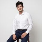 Men's White Formal Shirt, सफ़ेद, small