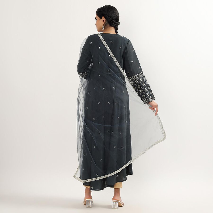 Ladies' Ethnic Set, गहरा ग्रे, large image number null