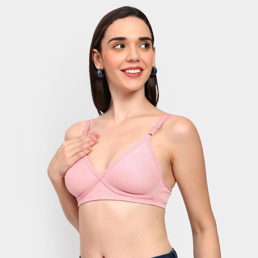Ladies' Bra, हल्का गुलाबी, large