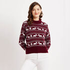 Turtle Neck Pullover, Maroon, small image number null