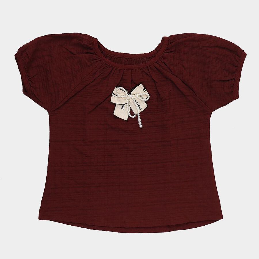 Girls' T-Shirt, Wine, large image number null