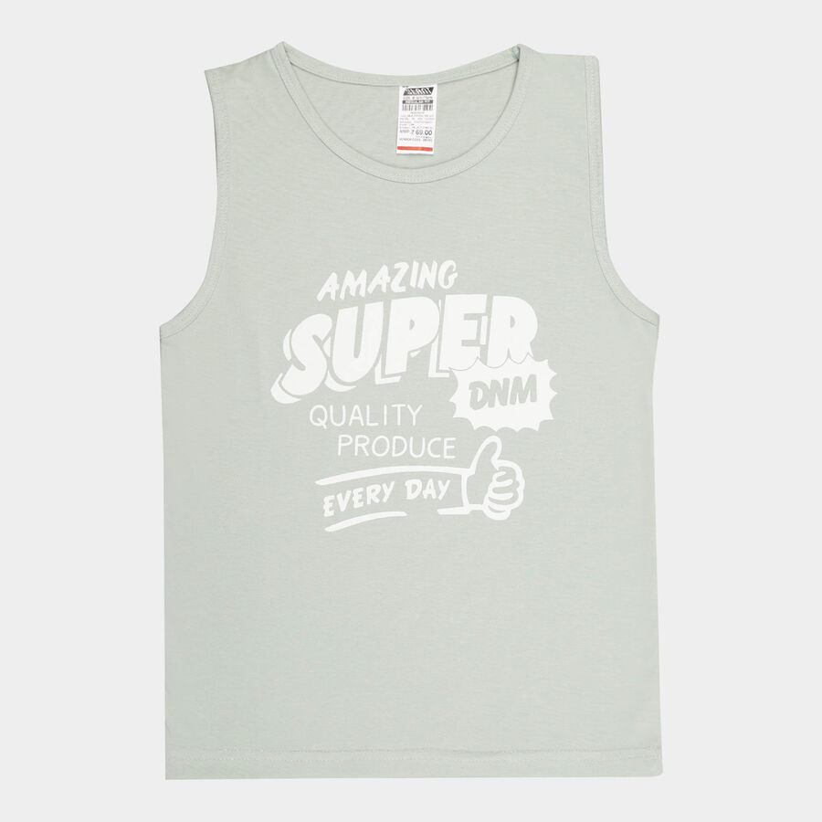 Boys Cotton T-Shirt, Light Green, large image number null