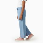 Girls' Light Blue Wide-Leg Embroidered Jeans, हल्का नीला, small image number null