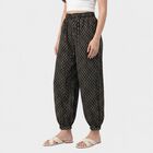 Women's Dark Grey Regular Fit Printed Palazzos, Dark Grey, small
