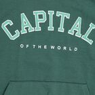 Boys Deep Forest Green Hooded Neck Casual Sweatshirt, गहरा हरा, small image number null