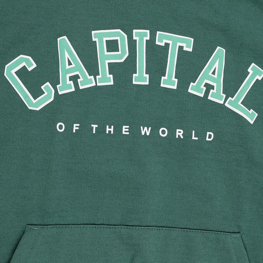 Boys Deep Forest Green Hooded Neck Casual Sweatshirt, गहरा हरा, large image number null