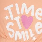 Girls Light Peach Sleeveless Casual Jumpsuit, पीच, small image number null