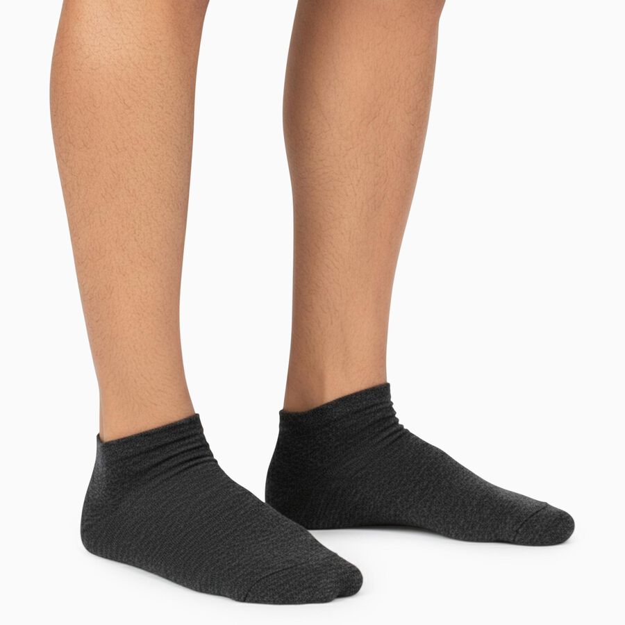 Men's Ankle Length Socks Pack of 3 ( Navy Blue, Charcoal, Black ), नेवी ब्लू, large