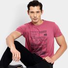 Men's Round Neck Half Sleeves T-Shirt, हल्का गुलाबी, small image number null