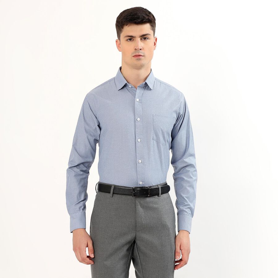 Men's Formal Shirt, Mid Blue, large