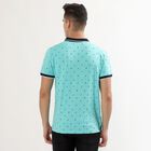 Men's Light Mint Green Cotton Polo Collar Casual T-Shirt, Light Green, small image number null