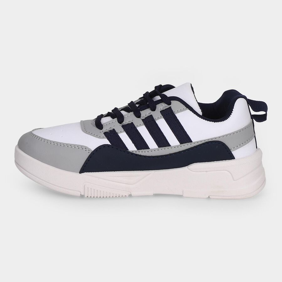 Men's White Sneakers, White, large