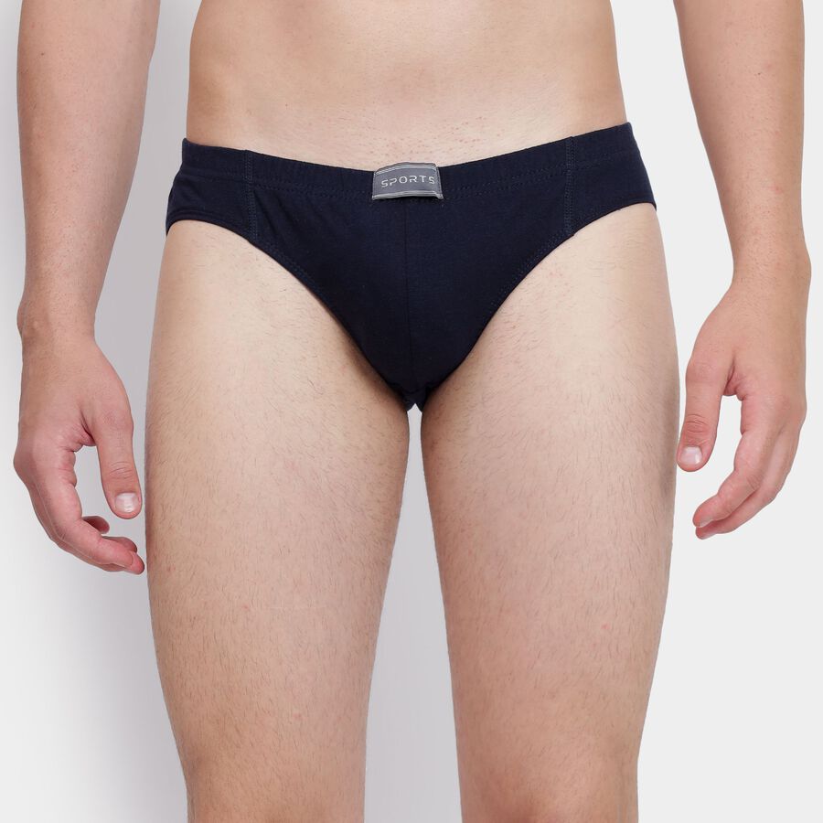 Men's Cotton Briefs, Navy Blue, large image number null