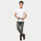 Men's Dark Grey Slim Fit Washed Jeans, Dark Grey, small
