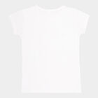 Girls Cotton T-Shirt, White, small image number null
