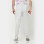 Cut & Sew Basic Track Pants, Melange Mid Grey, small image number null