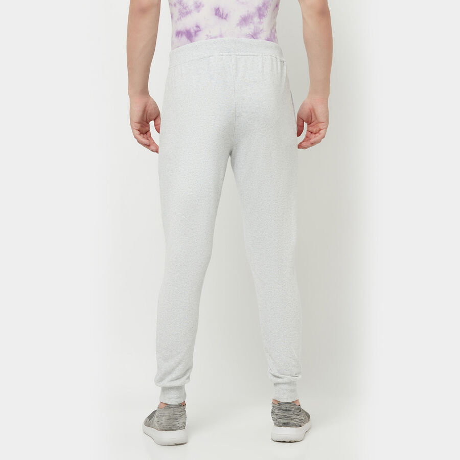 Cut & Sew Basic Track Pants, Melange Mid Grey, large image number null