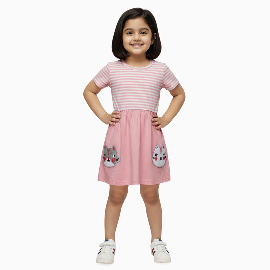 Girls' Frock, Light Pink, large