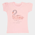 Girls Cotton T-Shirt, Light Pink, small image number null