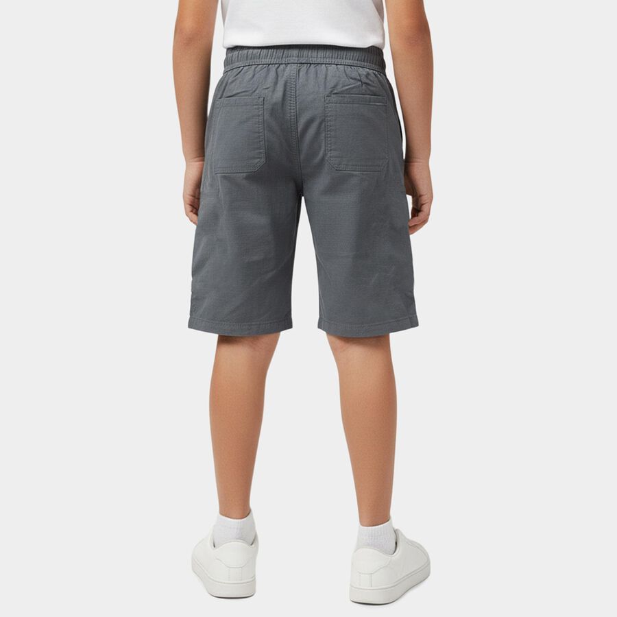 Boys' Light Grey Regular Fit Camo Printed Jamaican Shorts, Light Grey, large