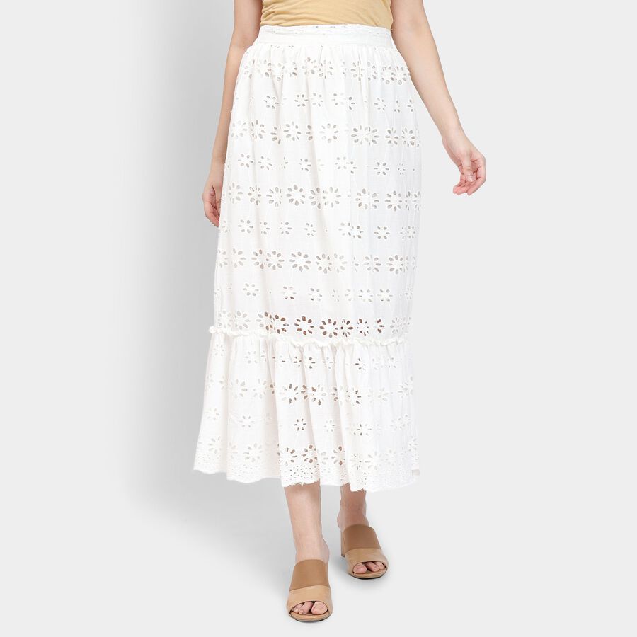 Ladies' Lehenga Skirt, Off White, large image number null