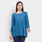 Ladies' Kurti, Teal Blue, small image number null